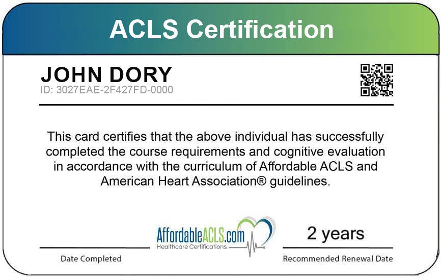 ACLS recertification online